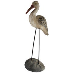 Vintage French Concrete Shore Bird