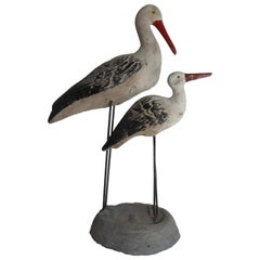 Vintage French Concrete Shore Birds