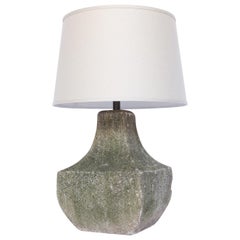 Vintage French Concrete Table Lamp, Newly Wired