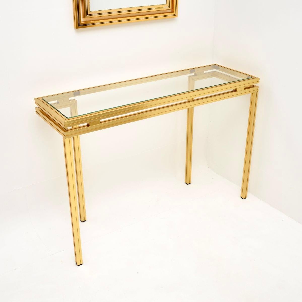 Late 20th Century Vintage French Console Table and Mirror by Pierre Vandel