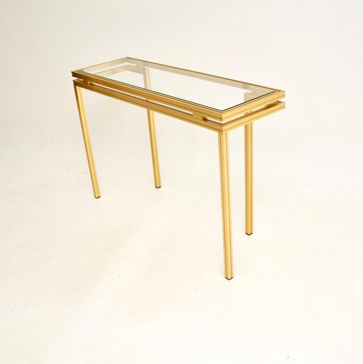 Vintage French Console Table and Mirror by Pierre Vandel 1