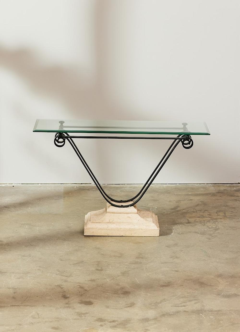 Modern Vintage French Console Table from the 1980s For Sale