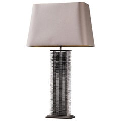 Vintage French Cooling Tower Custom Lamp and Shade, circa 1930