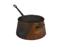 Vintage francese pentola in rame per salse Sauce Pan Cookware Manici in ottone 14"