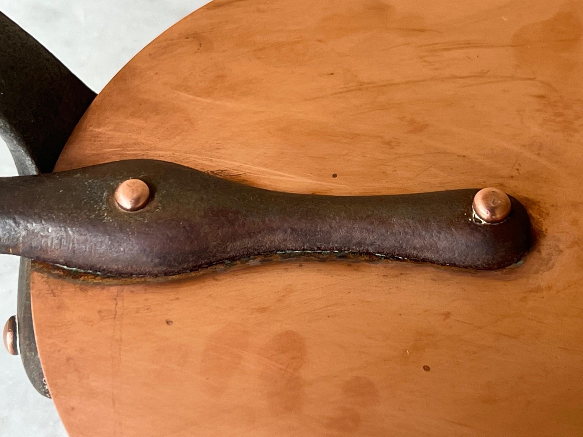 French Provincial Vintage French Copper Sauté Pan and Lid