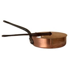 Retro French Copper Sauté Pan and Lid