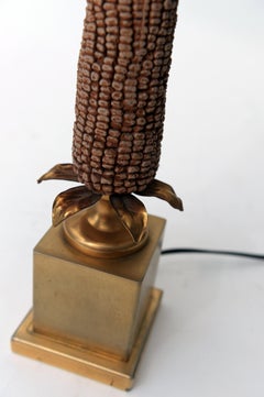 Vintage French Corn Table Lamp, 1970s