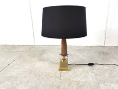Vintage french corn table lamp, 1970s