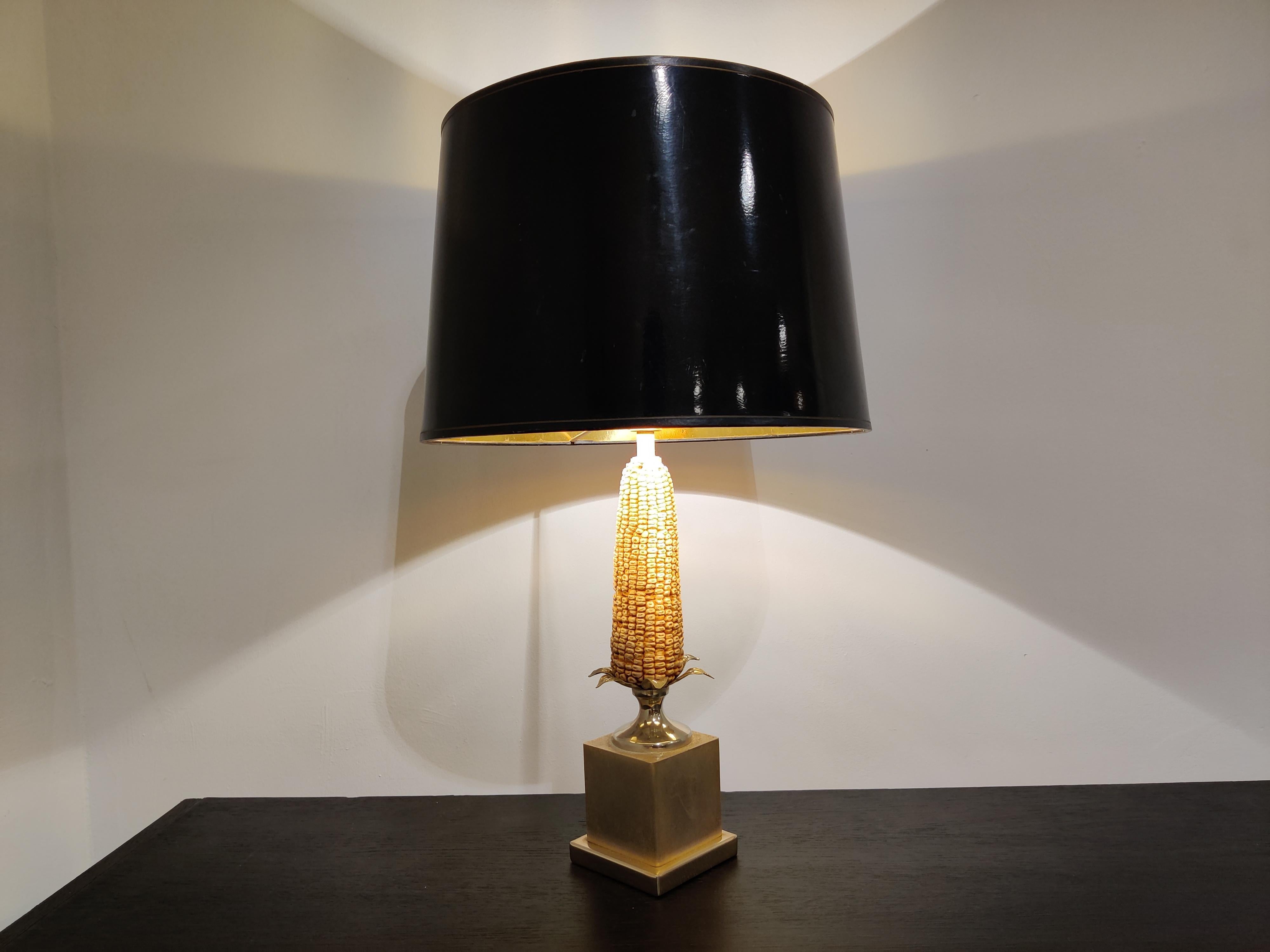 Hollywood Regency Vintage French Corn Table Lamp, 1970s