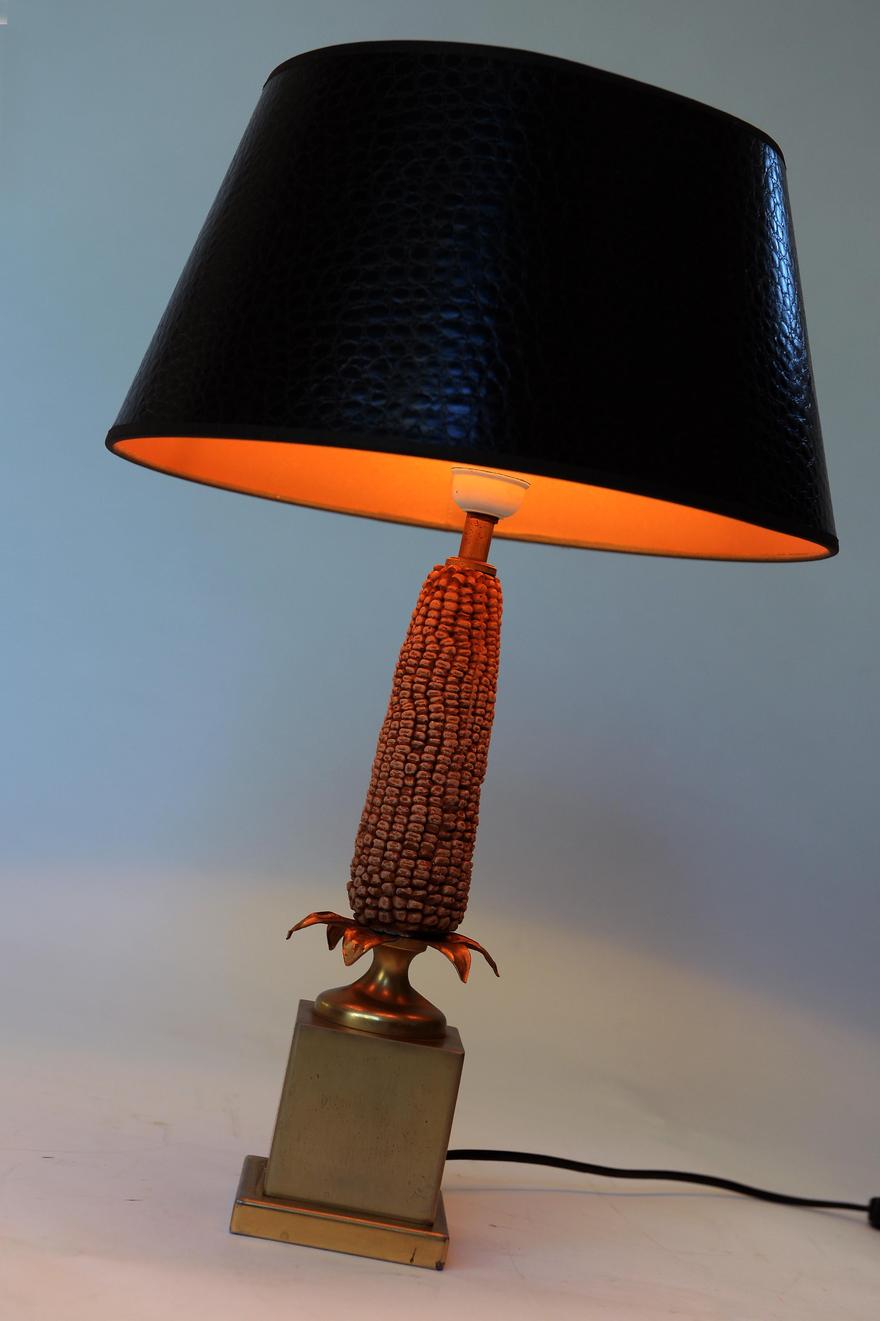 Late 20th Century Vintage French Corn Table Lamp, 1970s