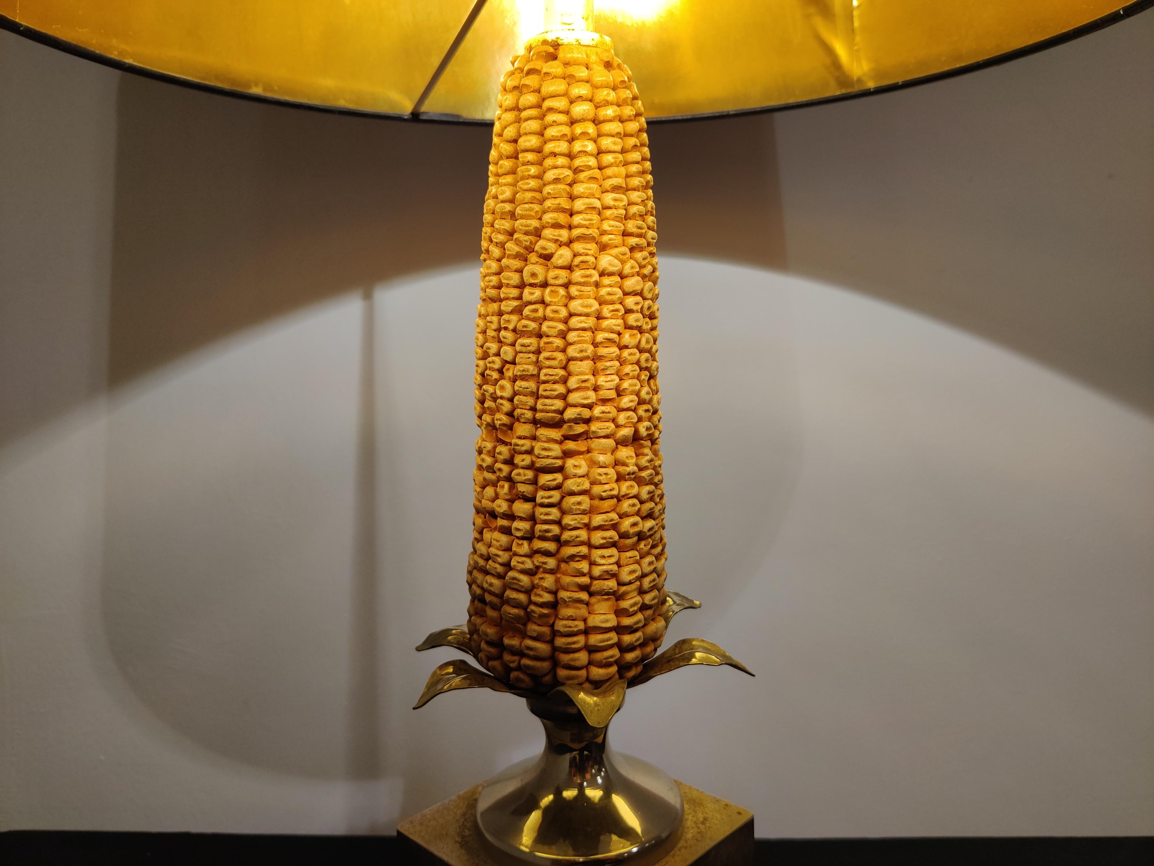 Late 20th Century Vintage French Corn Table Lamp, 1970s