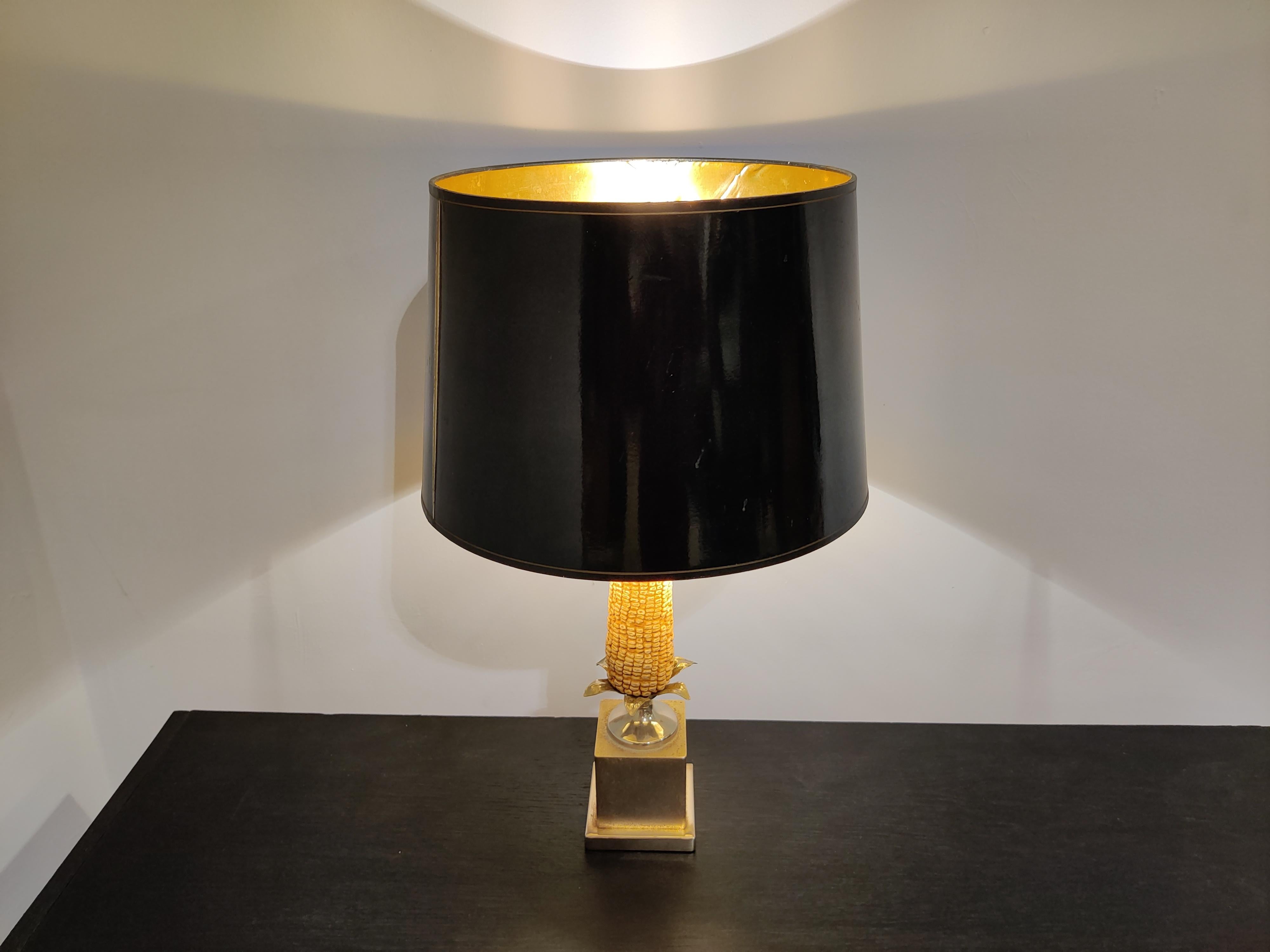 Resin Vintage French Corn Table Lamp, 1970s