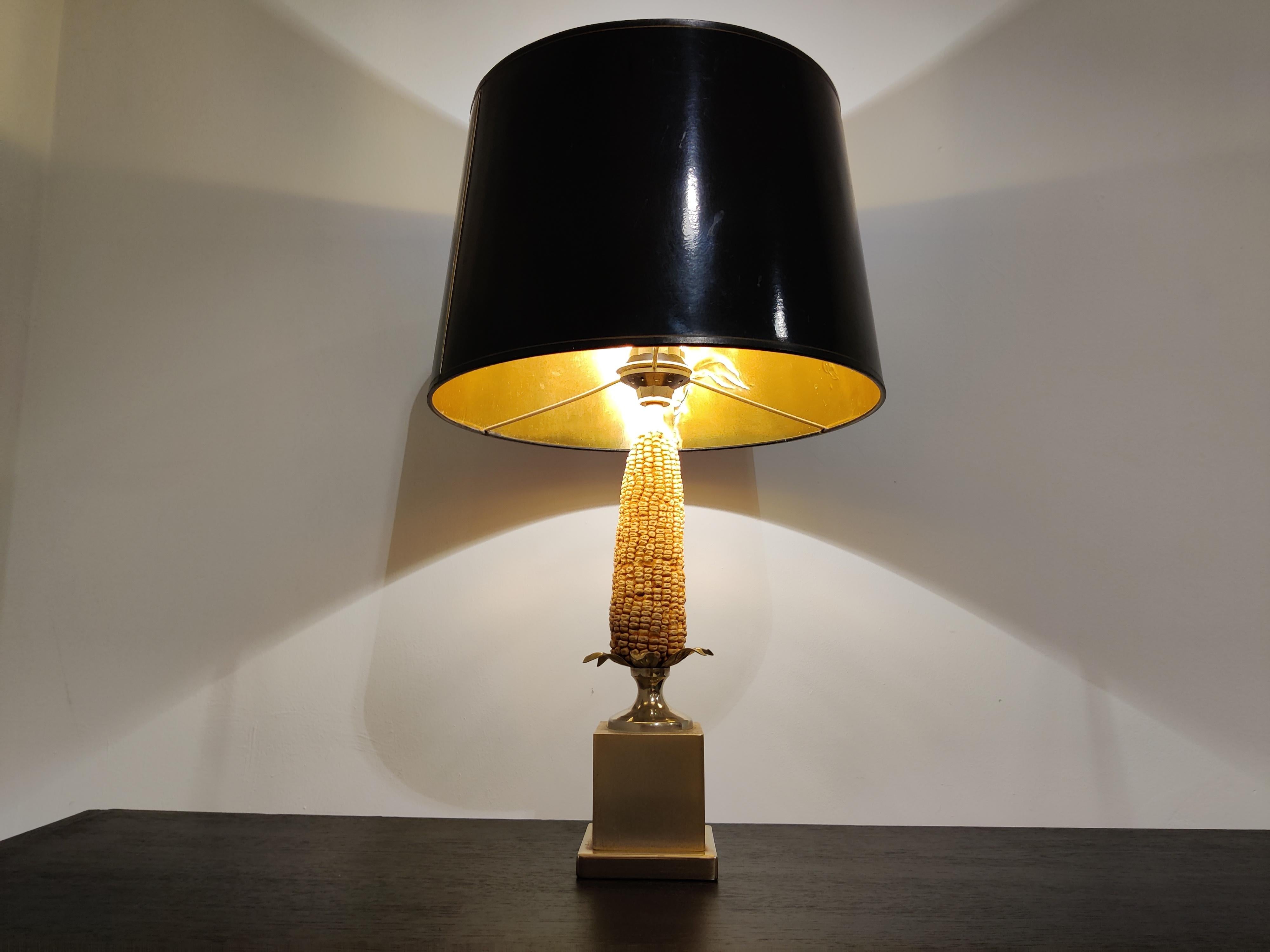 Vintage French Corn Table Lamp, 1970s 1