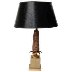 Vintage French Corn Table Lamp, 1970s
