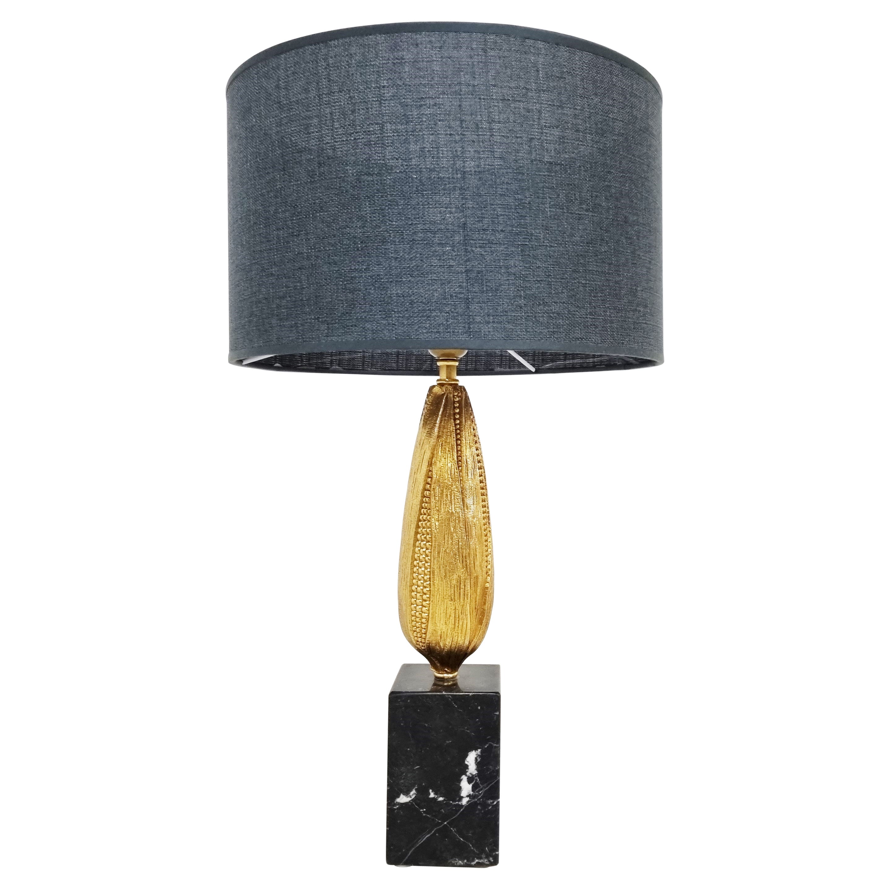 Lampe de bureau française vintage en corne, années 1970