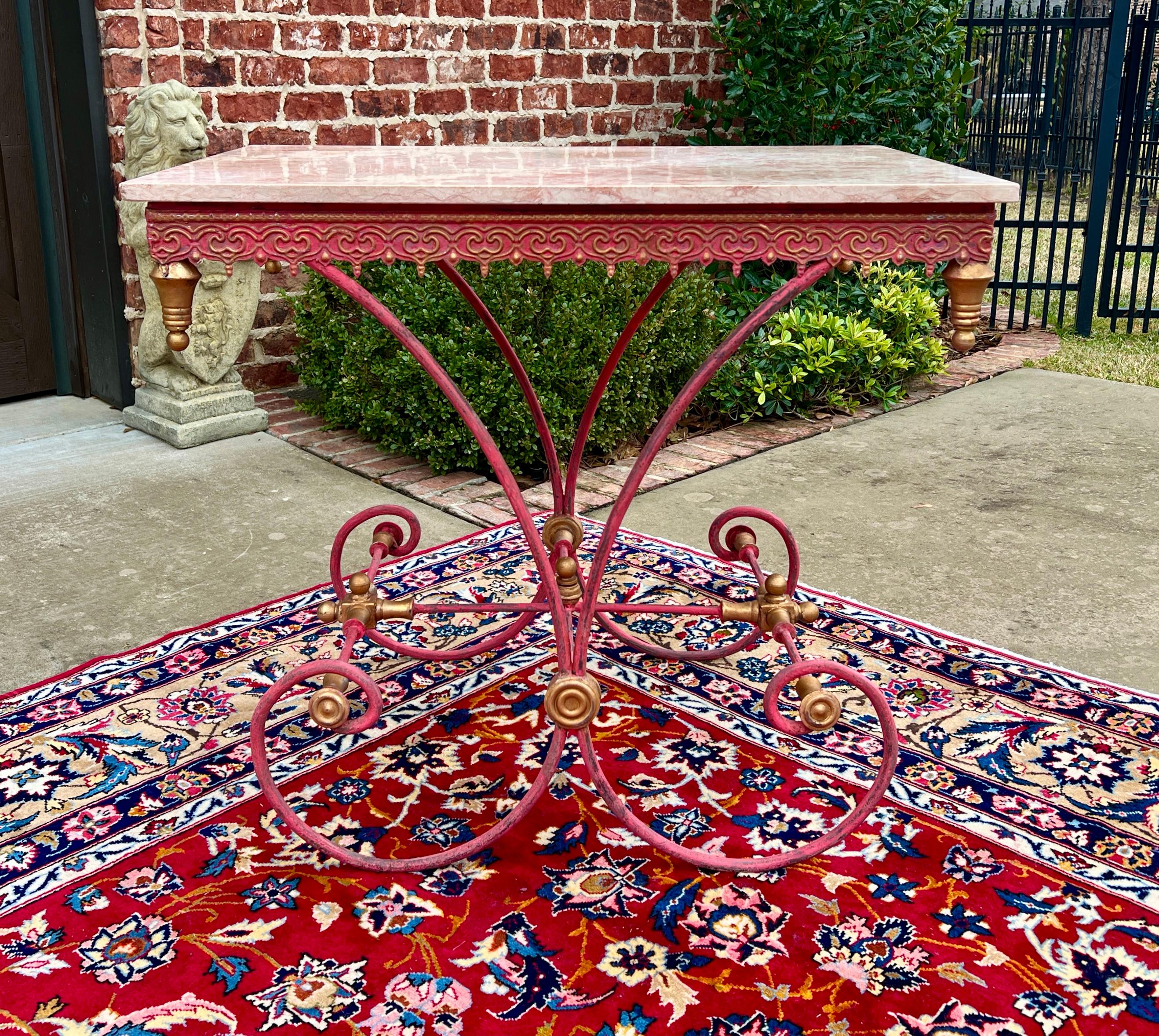 Vintage French Country Baker's Table Pastry Table Marble Top 6
