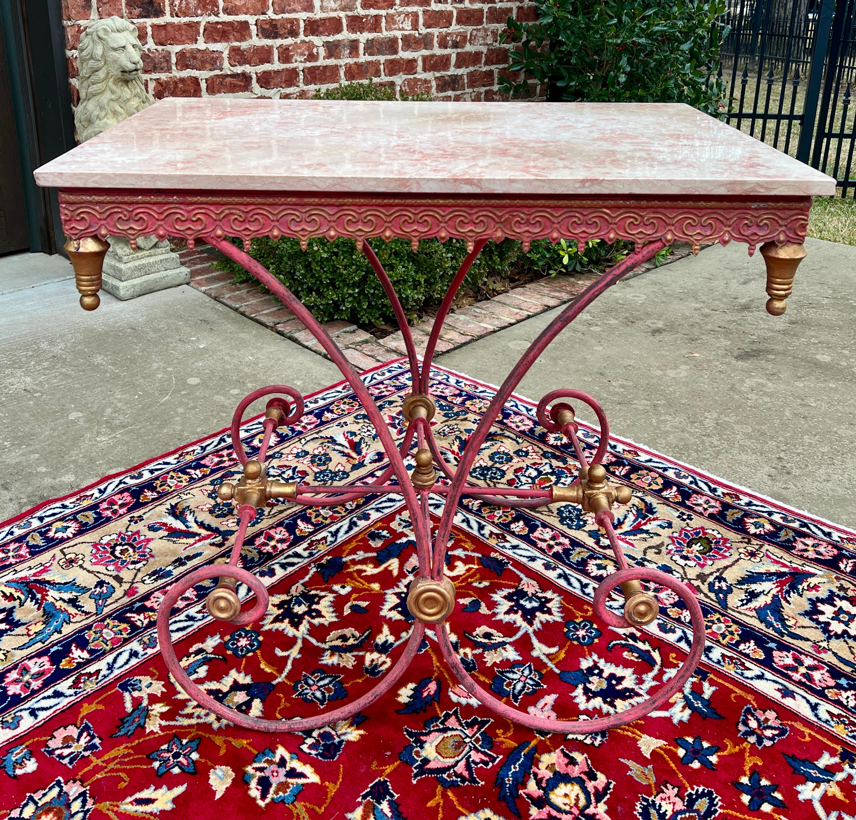 Vintage French Country Baker's Table Pastry Table Marble Top 14