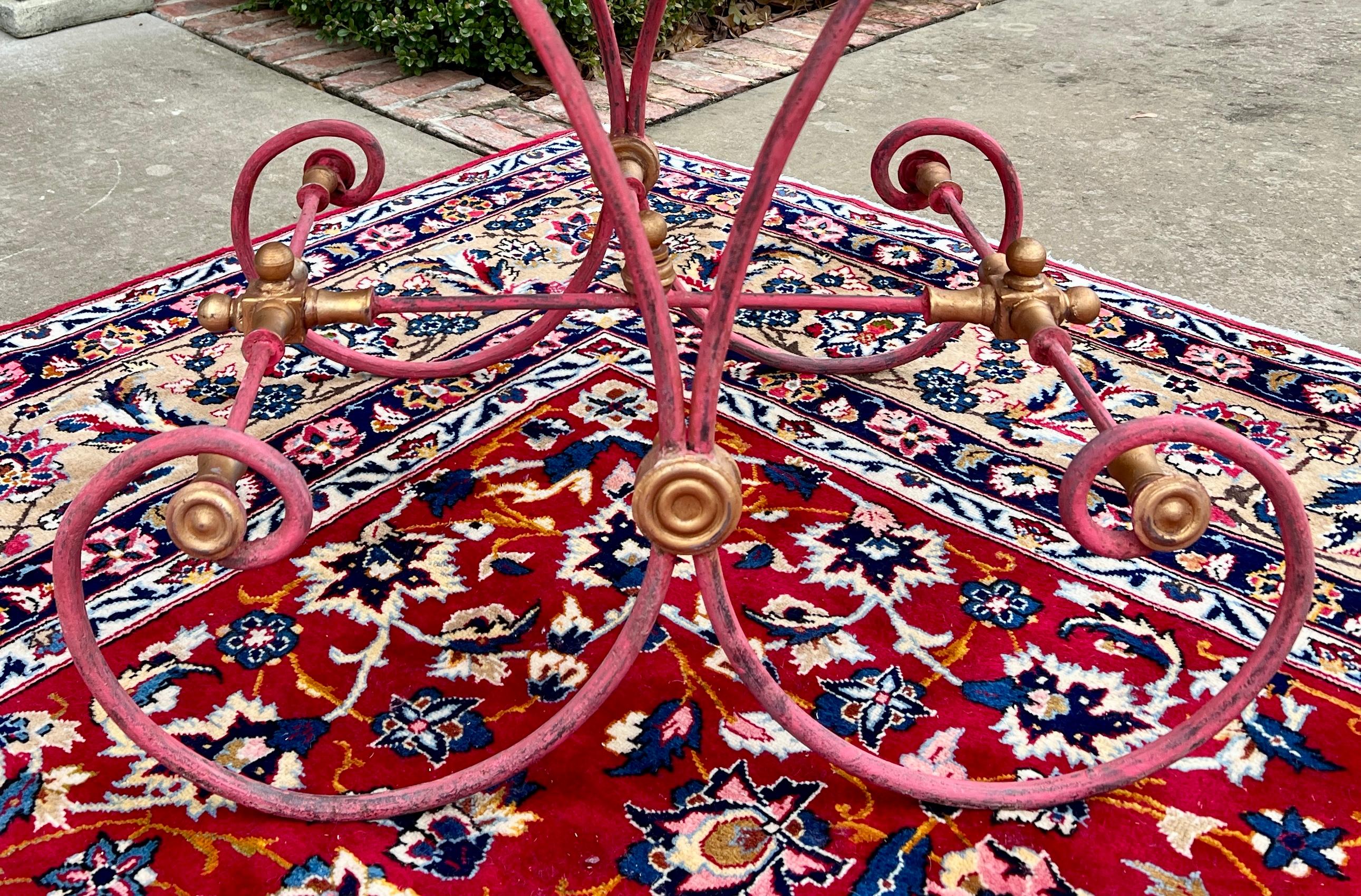 Vintage French Country Baker's Table Pastry Table Marble Top In Good Condition In Tyler, TX