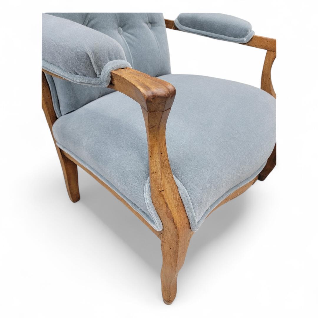 Paire de fauteuils vintage de style Biedermeier, nouvellement tapissés en vente 1