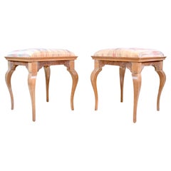 Vintage French Country Birch Stools or Benches