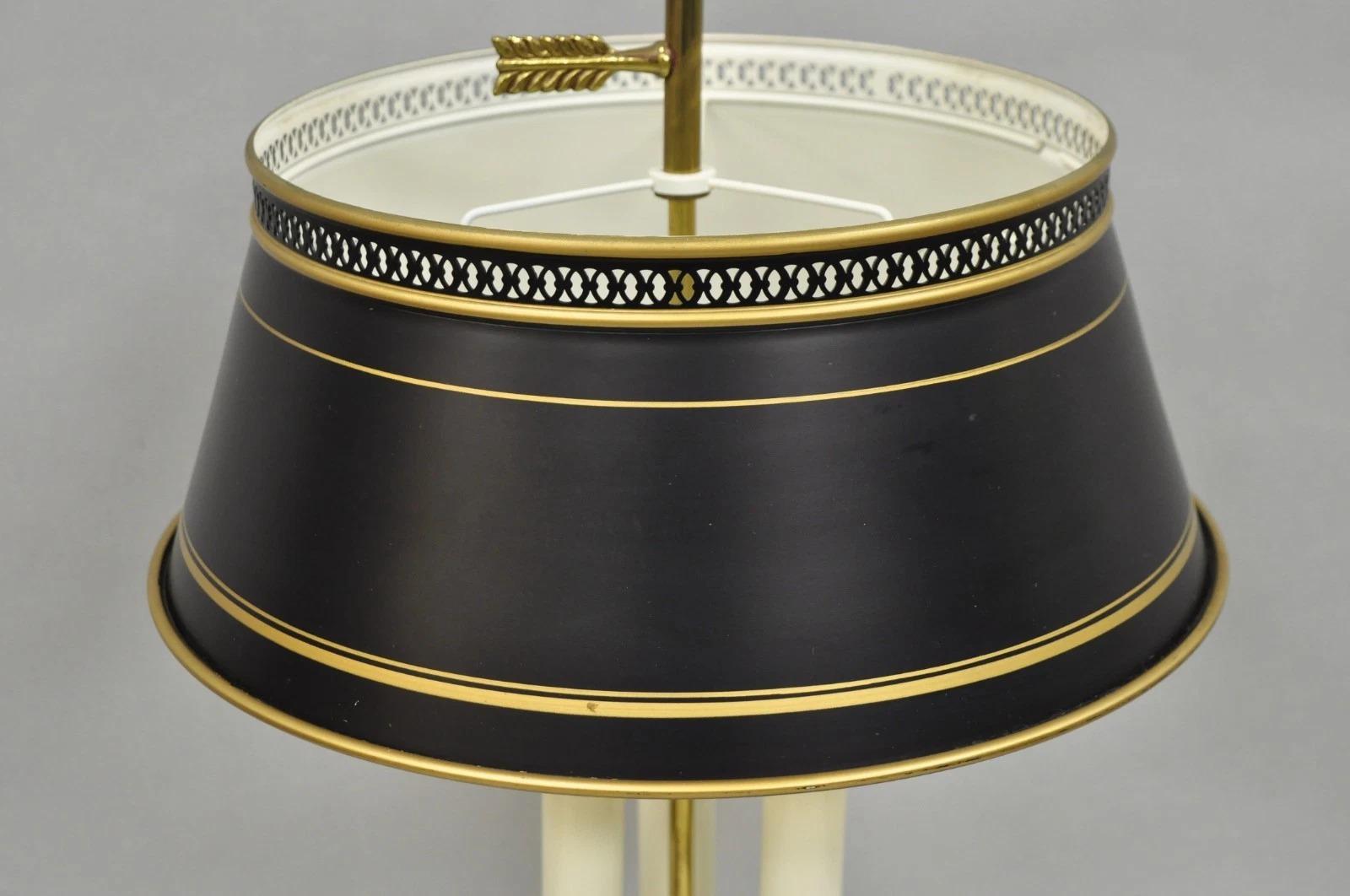Altro Lampada da tavolo Bouillotte con paralume in ottone e tole in metallo, Vintage By in vendita