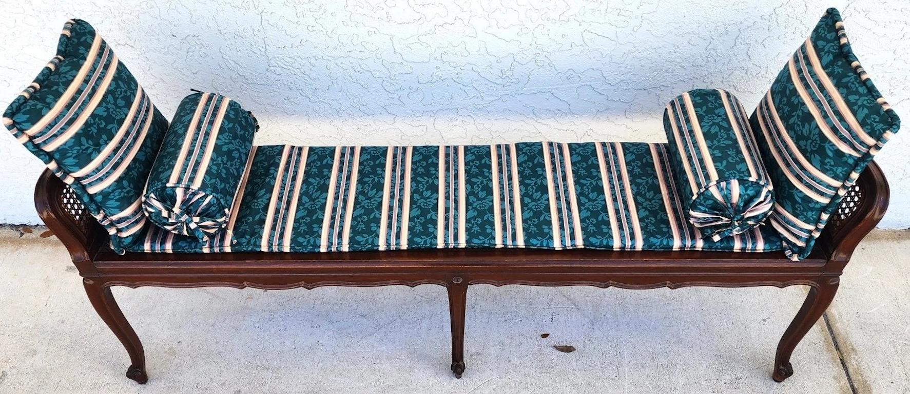 Vimini Panca di canne francese vintage in vendita