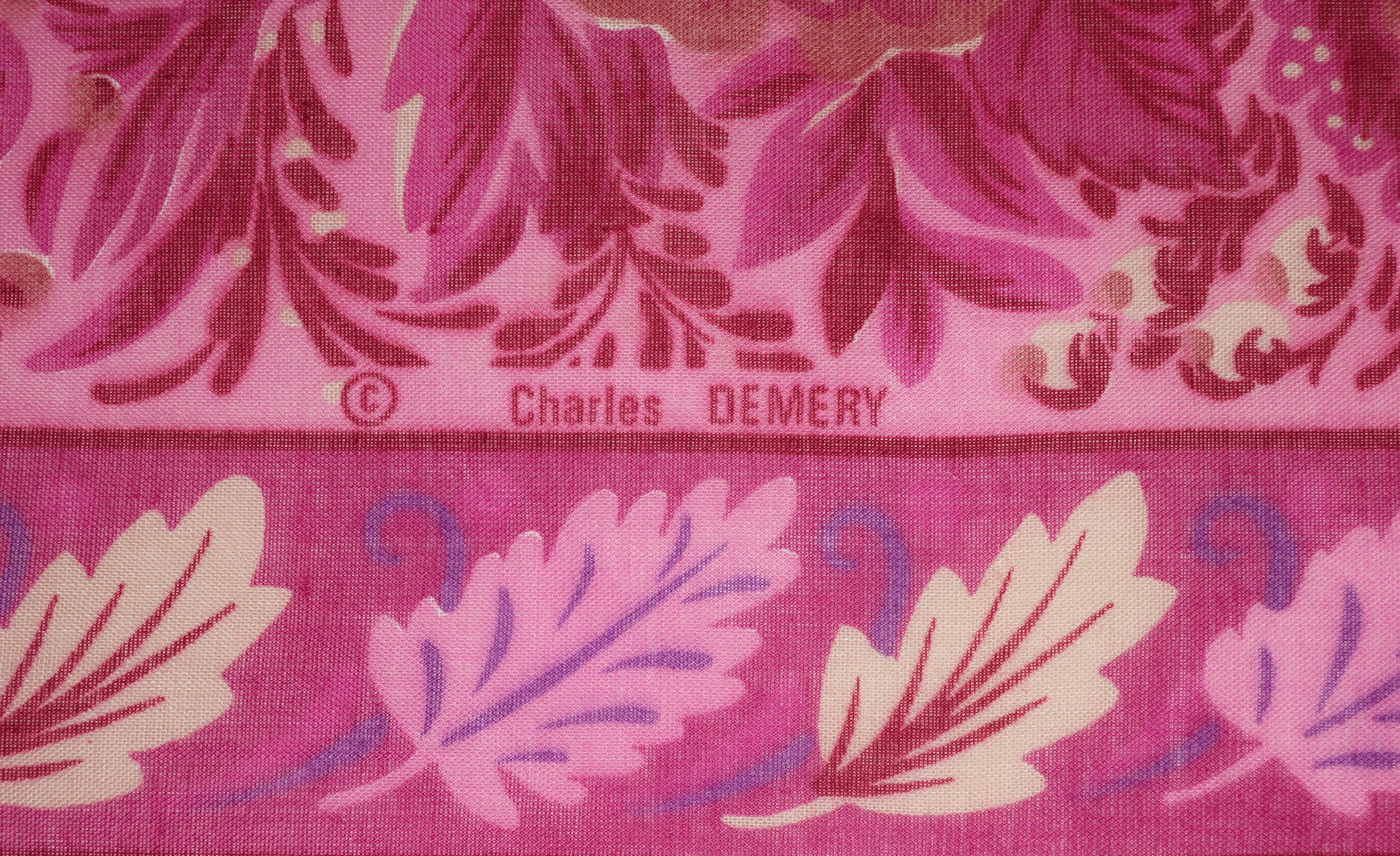 Women's Vintage French Country Charles Demery Large Floral Cotton Souleiado Scarf