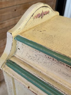 Vintage French Country Distressed Jewelry & Lingerie Chest on Casters