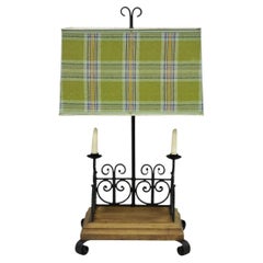 Lampe de table en fer forgé Wood Vintage French Country Gothic Renaissance Scrolling Wrought Iron Wood