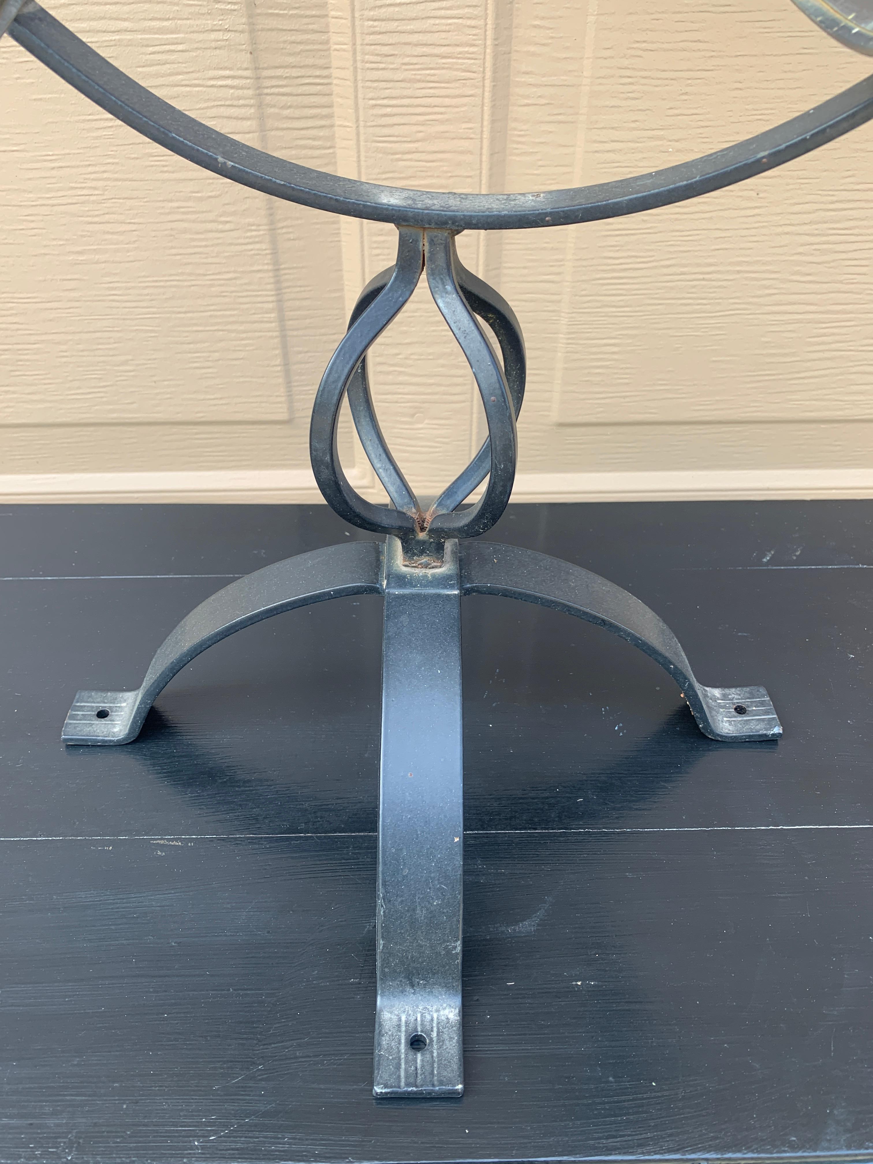 Vintage French Country Iron Garden Armillary Sundial in vendita 5