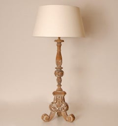 Lámparas de estilo rústico francés Vintage Wood Turquesa Pantallas de lino Pareja