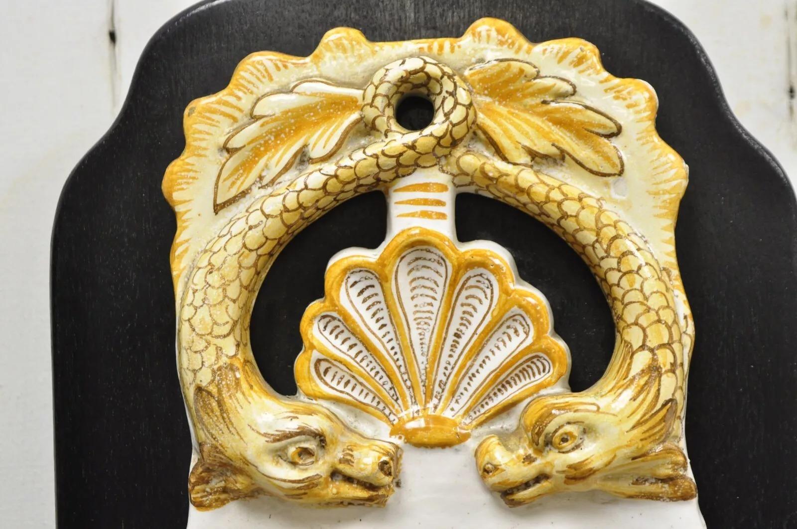 Französische Lavabo-Wäschenwaschbeckenkanne aus italienischem Porzellan im Landhausstil, Lavabo-Stil, bemalt (Unbekannt) im Angebot