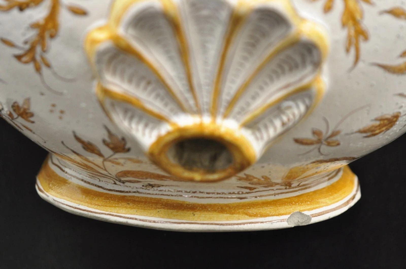 Französische Lavabo-Wäschenwaschbeckenkanne aus italienischem Porzellan im Landhausstil, Lavabo-Stil, bemalt im Angebot 2