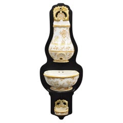 Lavabo da parete in porcellana dipinta vintage French Country Lavabo Italiano