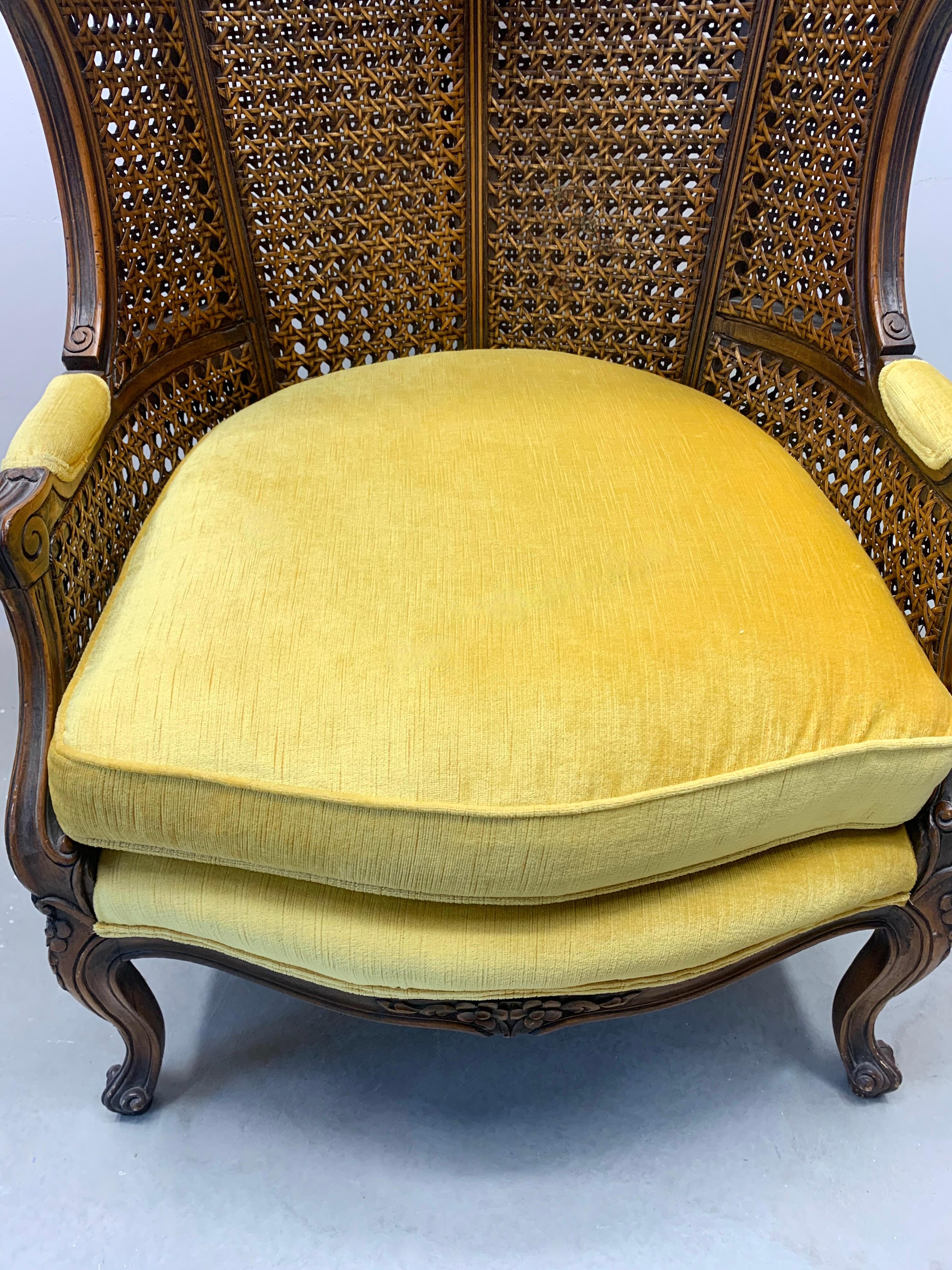 20ième siècle Vieille chaise porte-porter italienne de style Louis XV à double canne  en vente