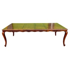 Vintage French Country Parquet Expandable Dining Table