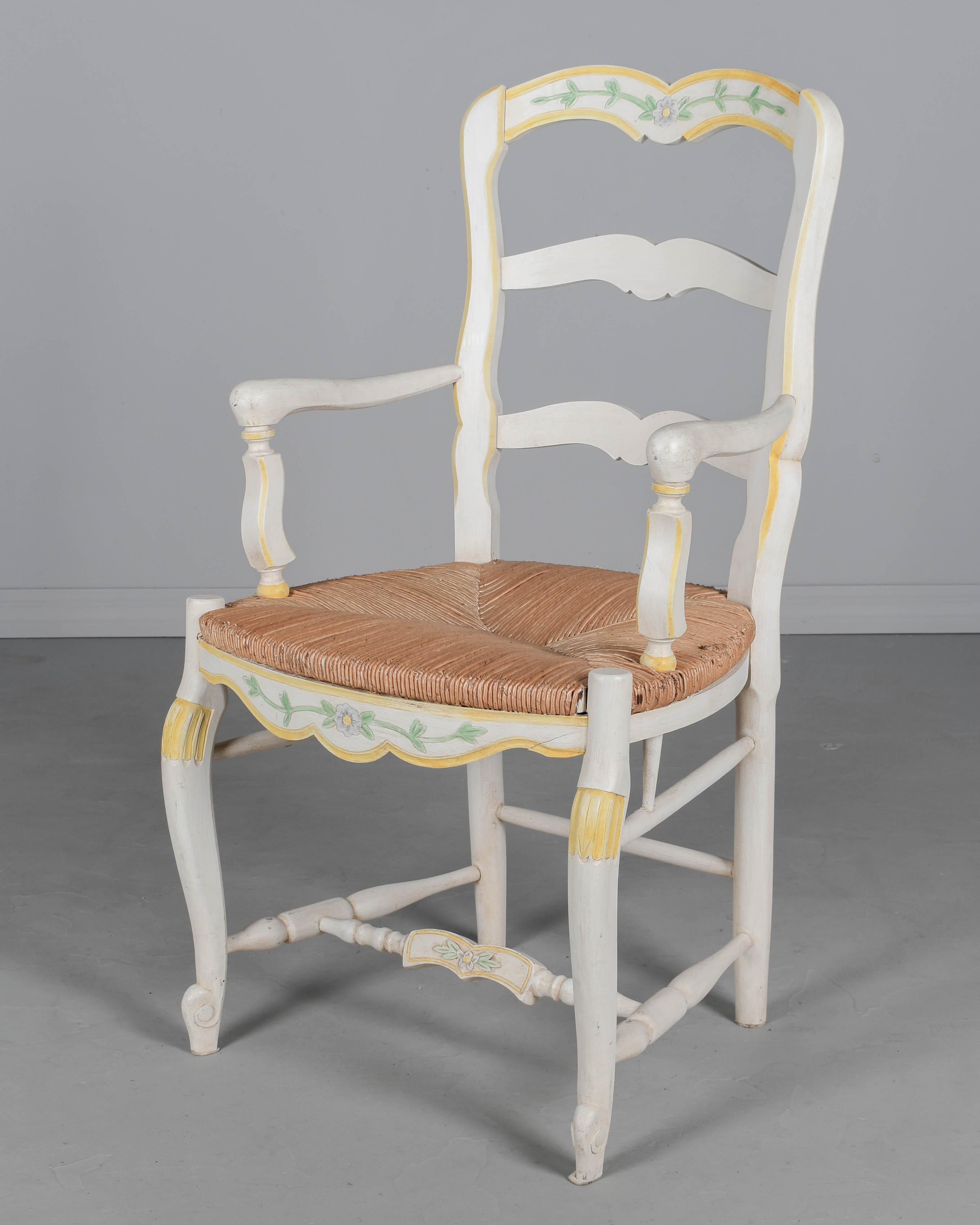 Juego de 6 sillas de comedor provenzales de estilo francés vintage Francés en venta