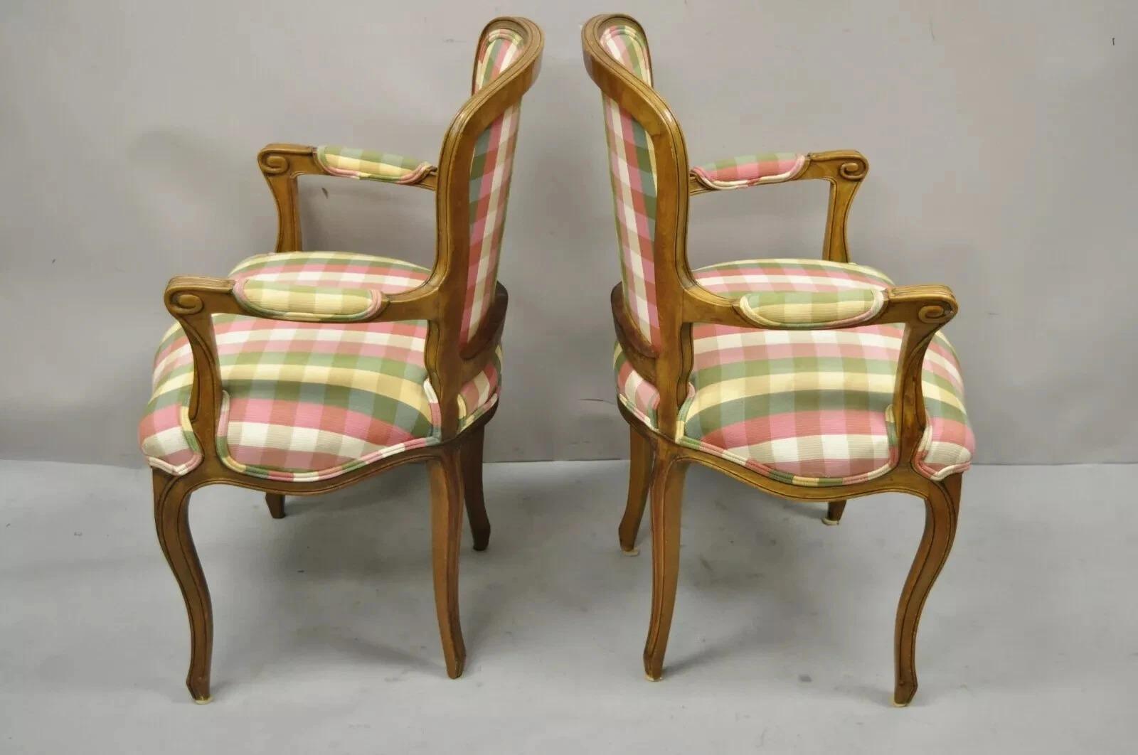 Vintage French Country Provincial Arm Chairs by Simon Loscertales Bona - a Pair For Sale 5