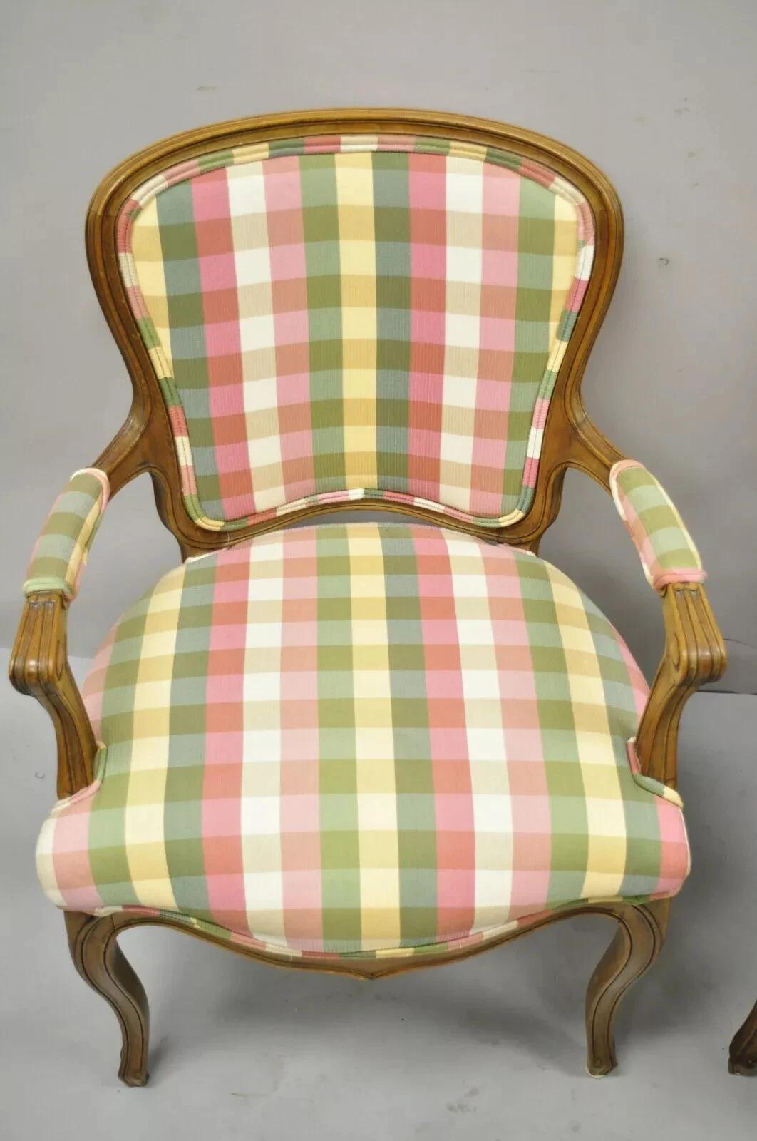 Vintage French Country Provincial Arm Chairs by Simon Loscertales Bona - a Pair For Sale 6