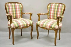 Vintage French Country Provincial Arm Chairs by Simon Loscertales Bona - a Pair