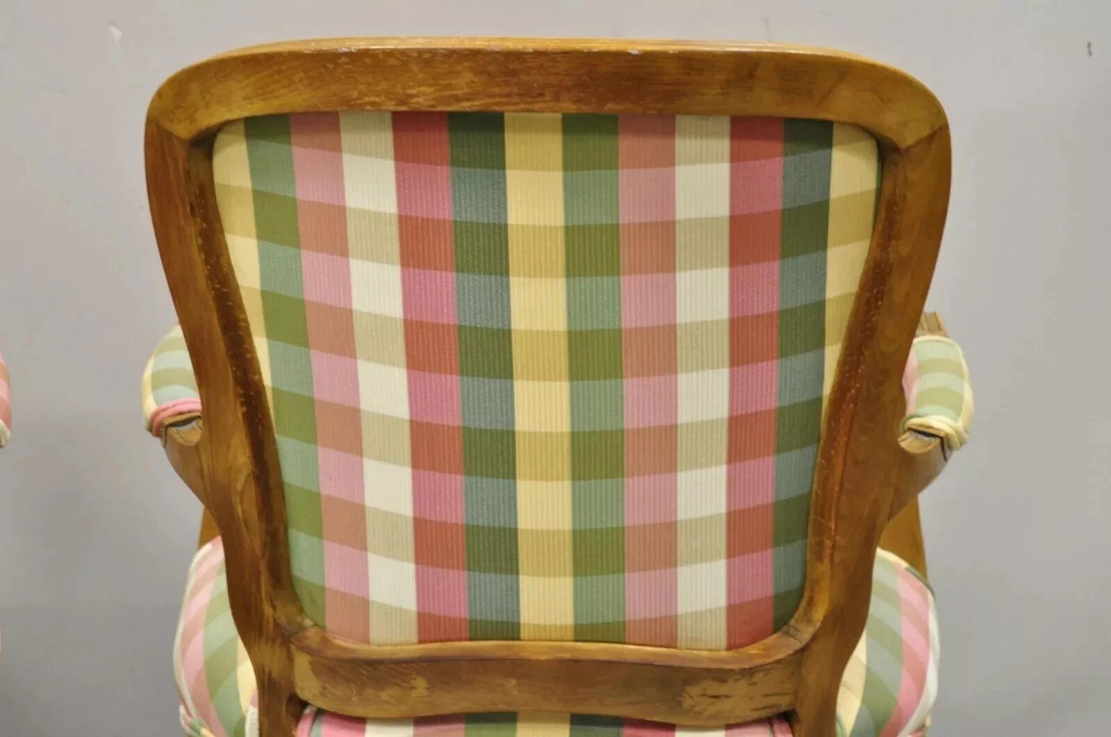 Vintage French Country Provincial Arm Chairs by Simon Loscertales Bona - a Pair For Sale 2