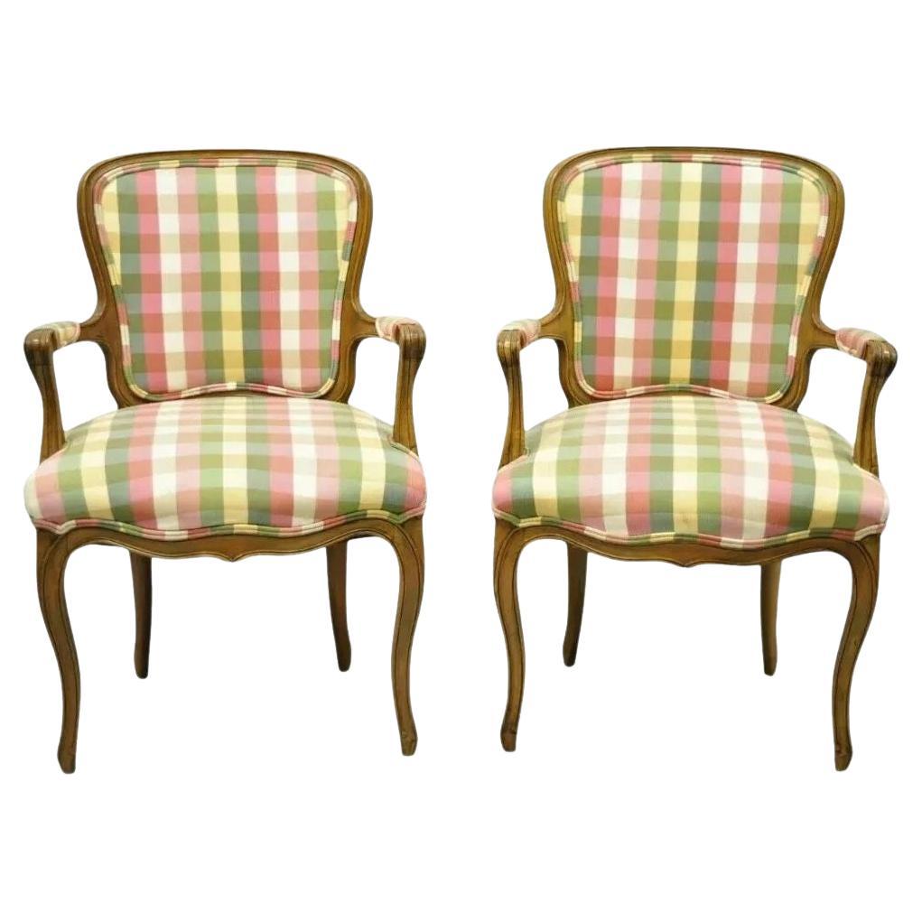 Vintage French Country Provincial Arm Chairs by Simon Loscertales Bona - a Pair