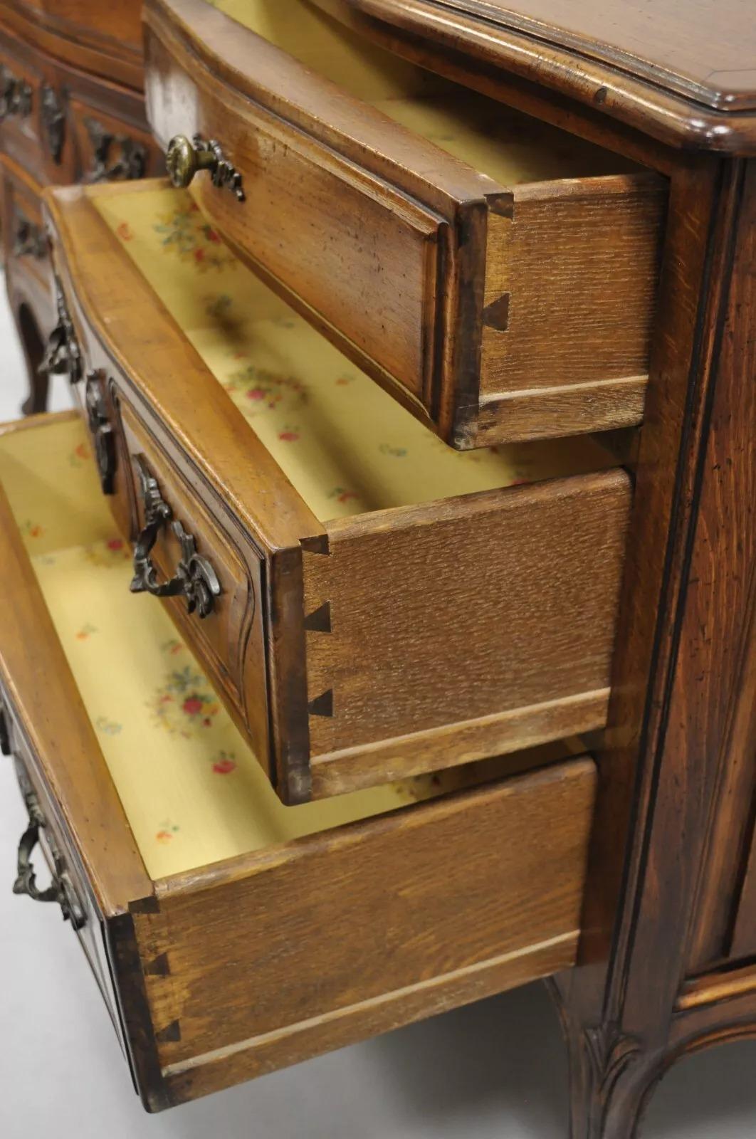 Vintage French Country Provincial Carved Walnut Italian Nightstands - a Pair In Good Condition In Philadelphia, PA