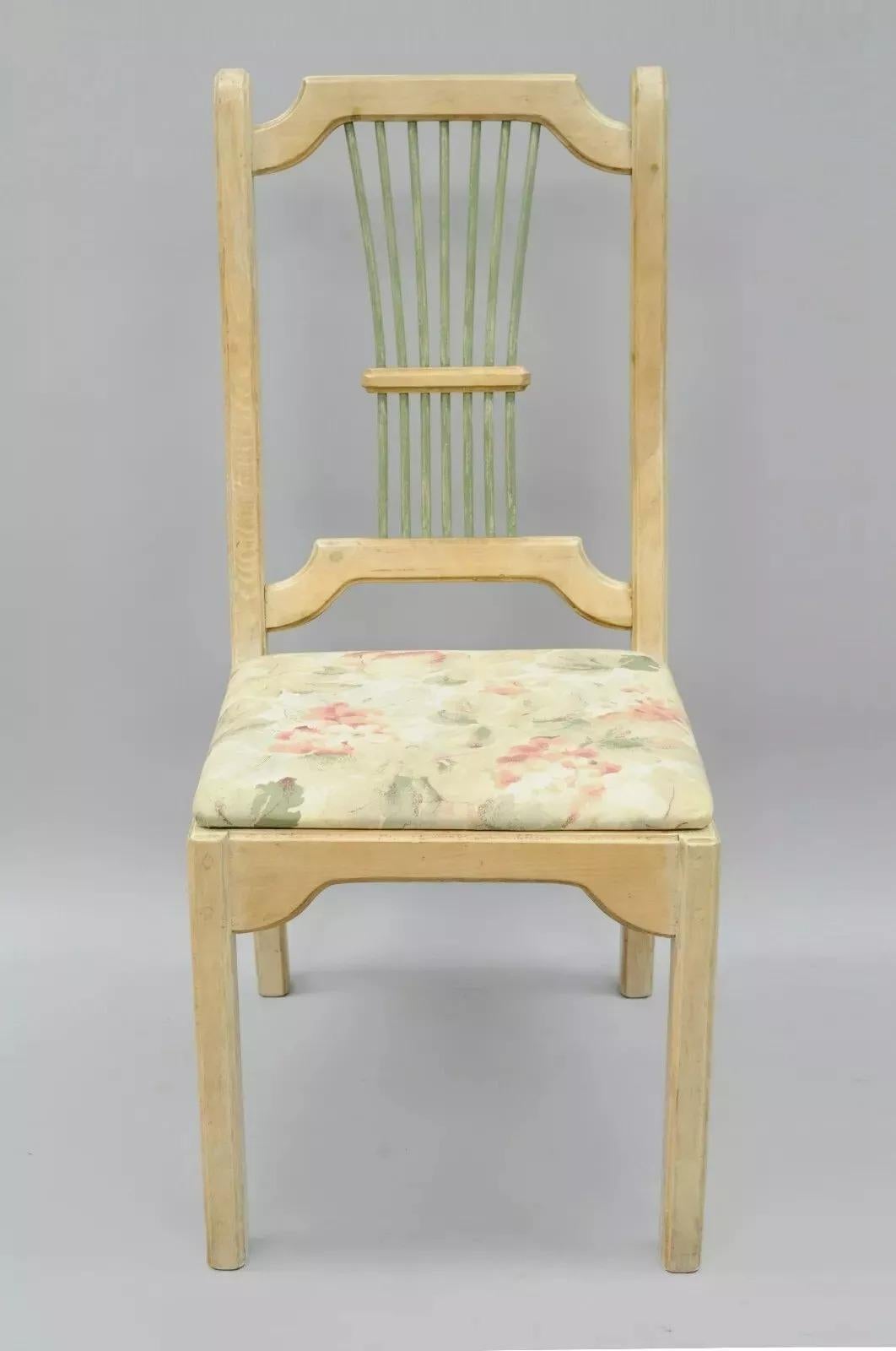 French Provincial Vintage French Country Provincial Style Solid Wood Dining Room Chairs - Set of 6 For Sale