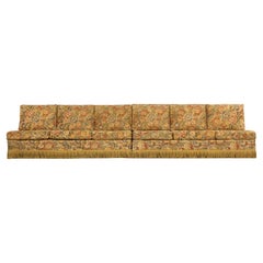 Vintage French Country Sofas in Floral Tapestry – A Pair