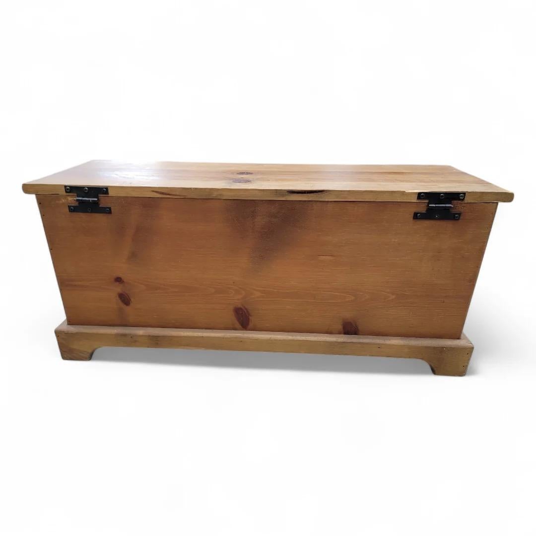 French Provincial Vintage French Country Style Cedar Rocking Horse Farmhouse Storage Chest For Sale