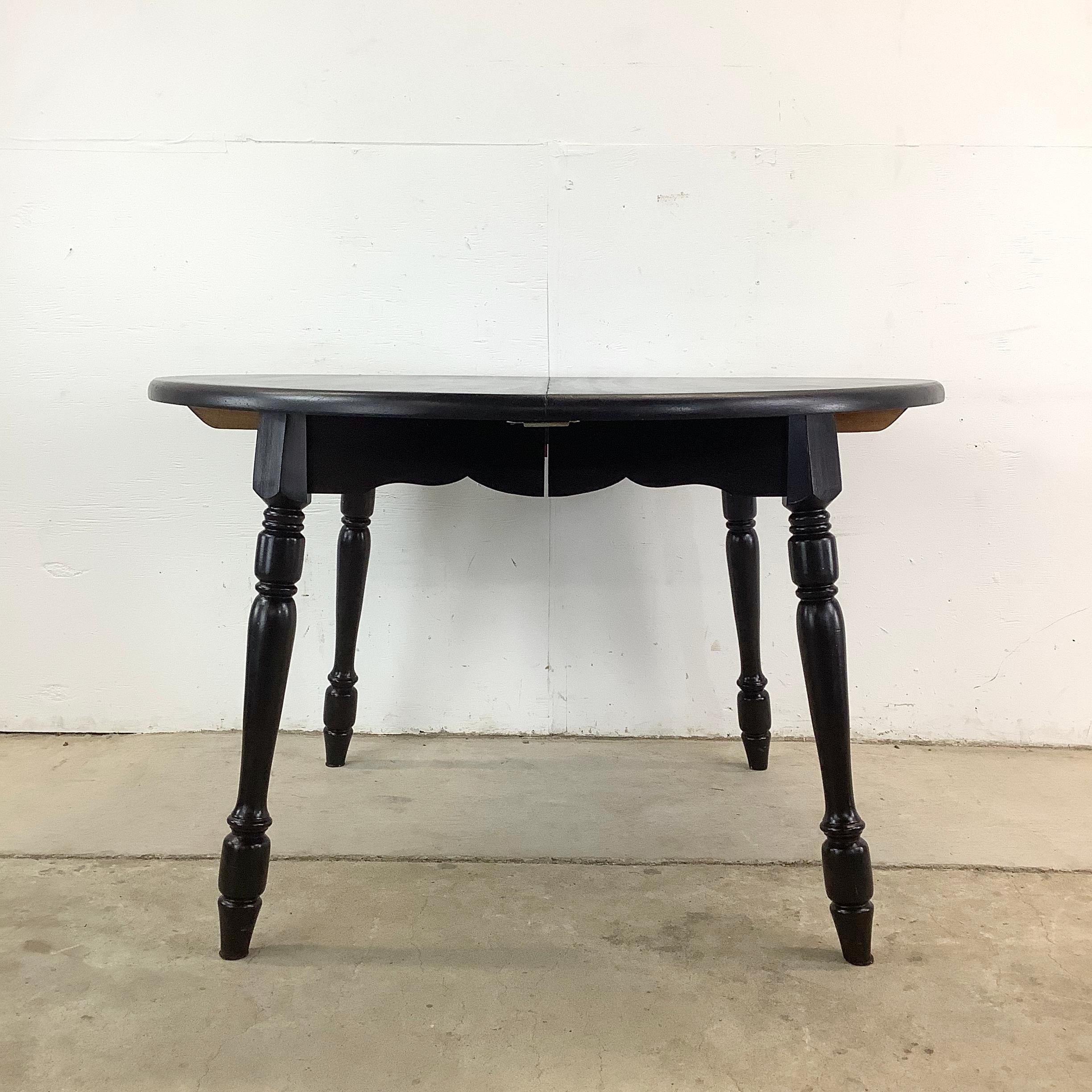 Vintage French Country Style Dining Table with Leaves 7