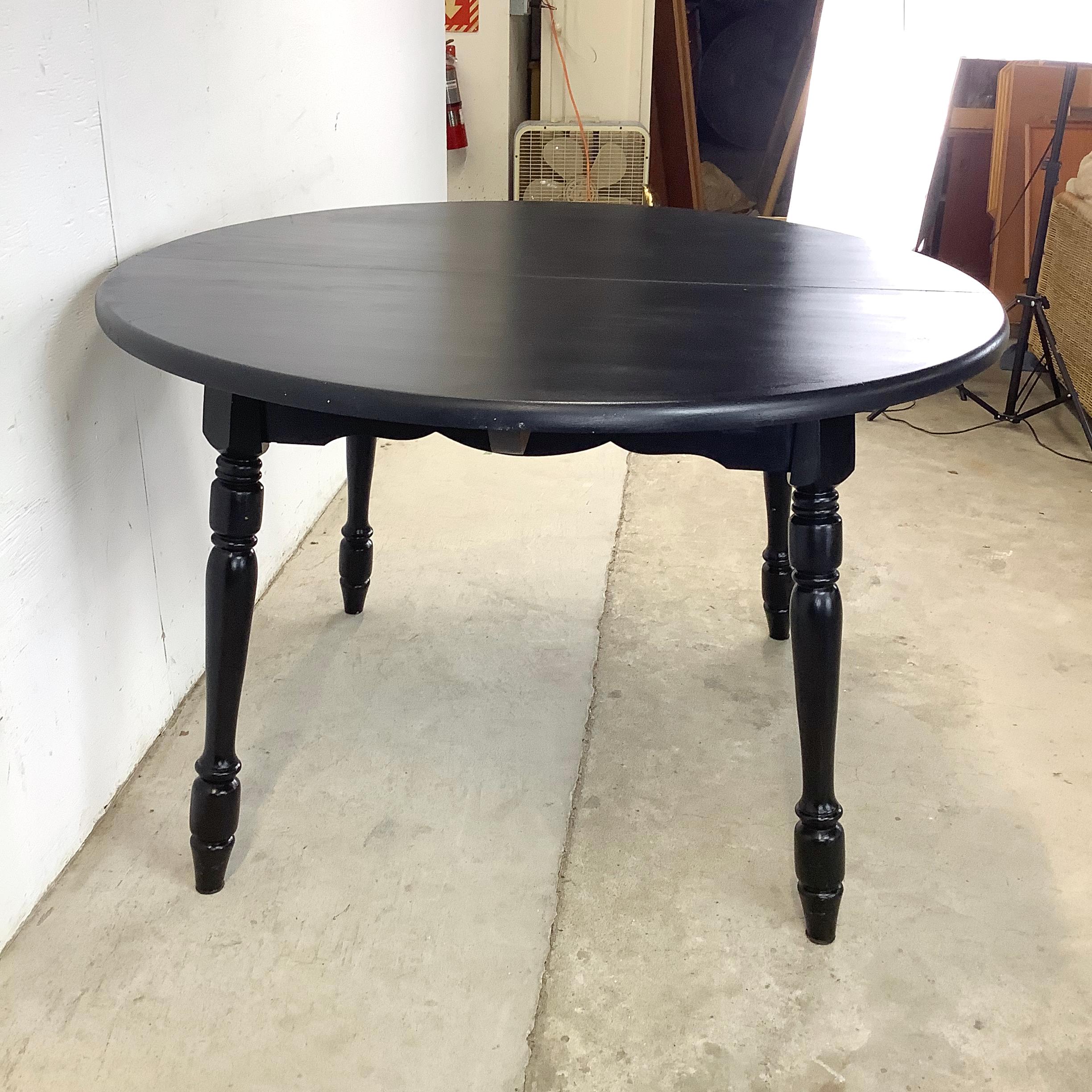 Vintage French Country Style Dining Table with Leaves 2