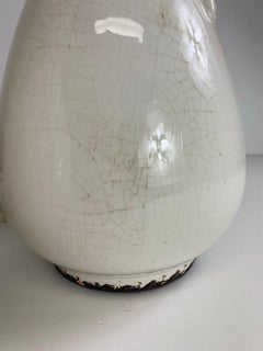 Vintage French country style pottery table lamps/a pair