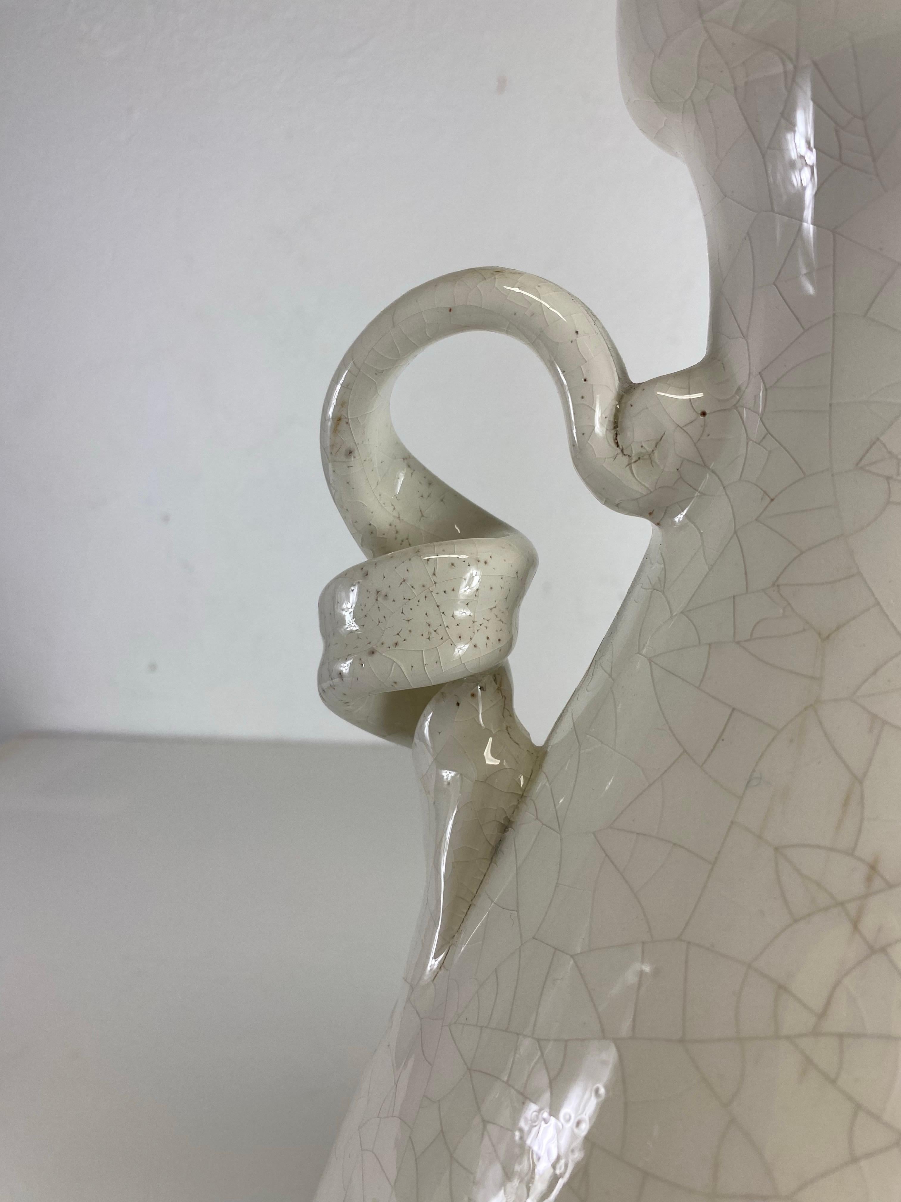 Vintage French country style pottery table lamps/a pair 1
